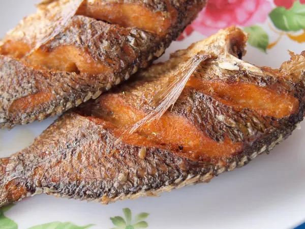 Fried Fish Plate — Stock Photo, Image