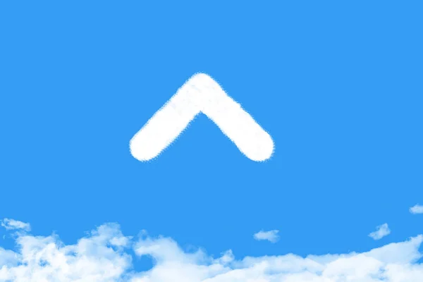 Flecha en forma de nube en el cielo azul —  Fotos de Stock