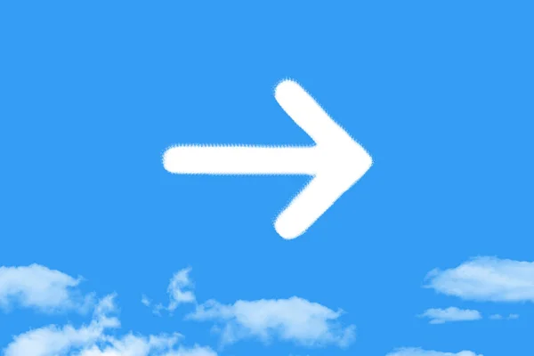 Arrow Shaped Cloud Blue Sky — 图库照片