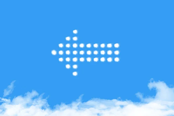 Arrow Shaped Cloud Blue Sky — Stockfoto