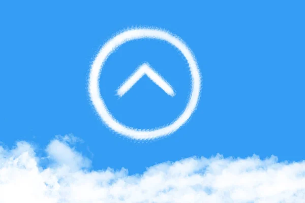 Seta Forma Nuvem Céu Azul — Fotografia de Stock