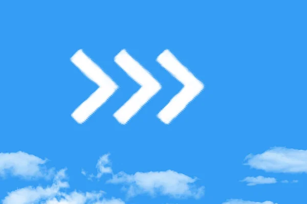 Pfeilförmige Wolke Blauen Himmel — Stockfoto