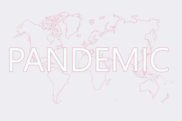 Ausbruch Der Pandemie Covid Konzept Der Weltkarte — Stockfoto