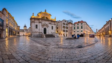 Luza Square, Saint Blaise kilise ve Orlando sütun Dubrovnik, Hırvatistan