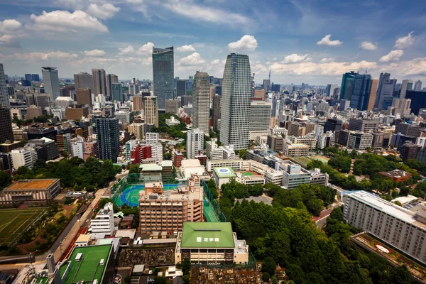 Luftaufnahme des Ropongi-Bezirks von Minato vom Tokyo-Turm, Tokio, Japan — Stockfoto