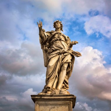 Angel ile çivi Aelian Köprüsü'nde Roma, İtalya