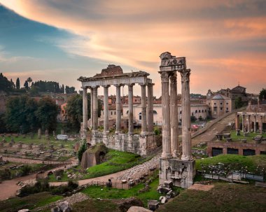 Roma Forumu (Foro Romano) sabah, Roma, İtalya