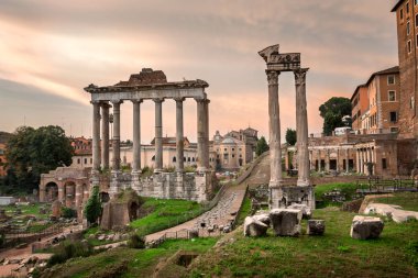 Roma Forumu (Foro Romano) sabah, Roma, İtalya