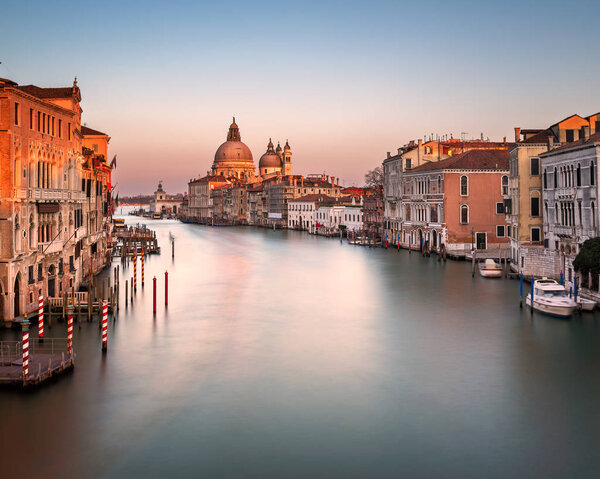 Lagoon, Gondolas and San Giorgio Maggiore Church in Venice