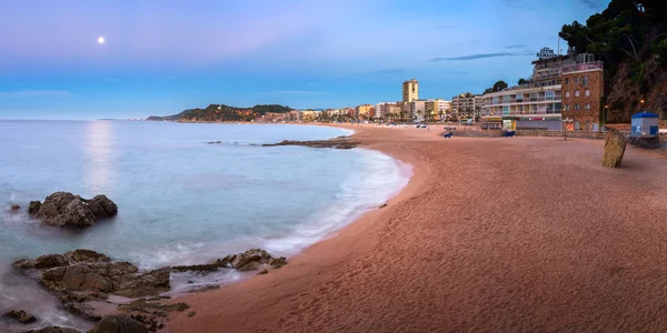 Πανόραμα του Lloret de Mar παραλία το πρωί, Λορέτ Ντε Μαρ — Φωτογραφία Αρχείου