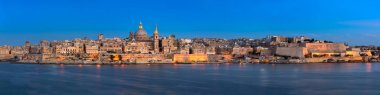 Akşamları, Malta Valletta manzarası Panoraması