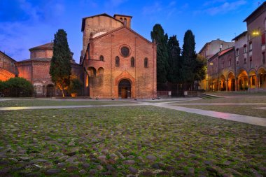Piazza Santo Stefano in the Evening, Bologna, Italy clipart