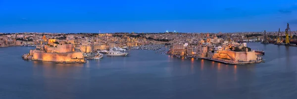 Panorama of Three Cities (Birgu, Senglea and Cospicua), Malta — Stock Photo, Image