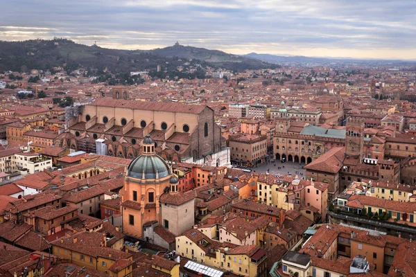 Aerial View of Bologna from Asinelli Tower, Bologna, Italy — Stock Photo, Image