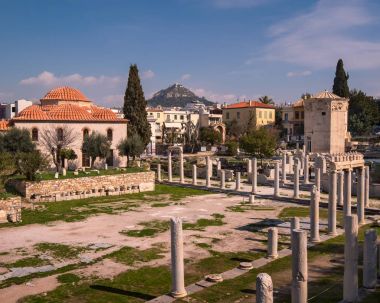 Kule rüzgarlar ve Roman Agora Atina, Yunanistan