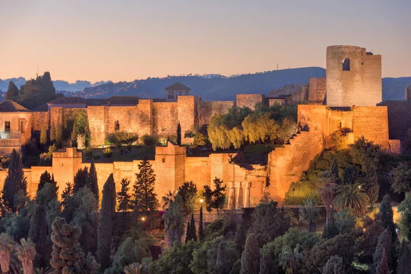 İyi akşamlar, Malaga, Endülüs, İspanya Malaga havadan görünümü — Stok fotoğraf