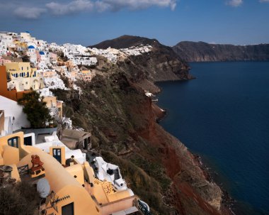 Santorini, Yunanistan, Oia Köyü beyaz evler