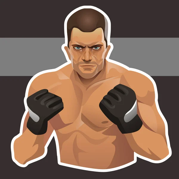 Sportsman muay thai boxer — Vector de stoc