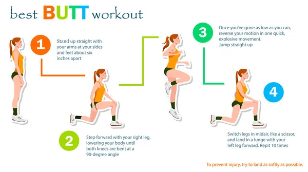 Butt & Hip Exercises  Forward Linear Jumps