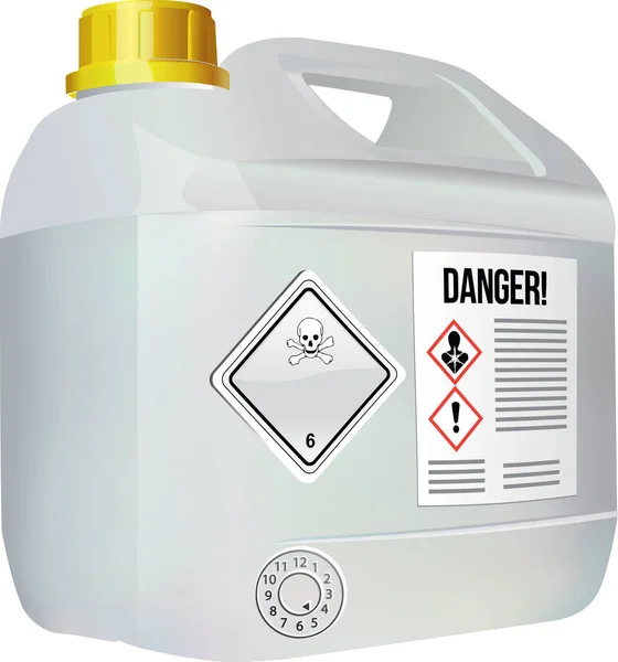 Canister for the transport of dangerous goods. — Stock Vector