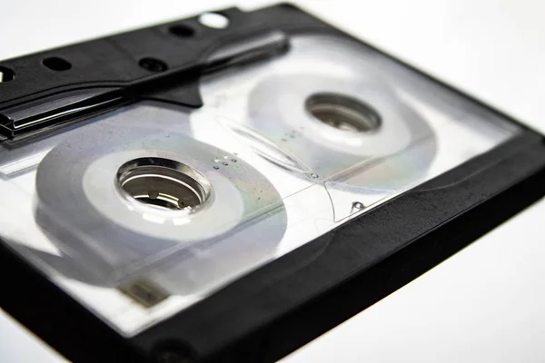 分解されたオーディオカセット 結び目のカセットテープ — ストック写真