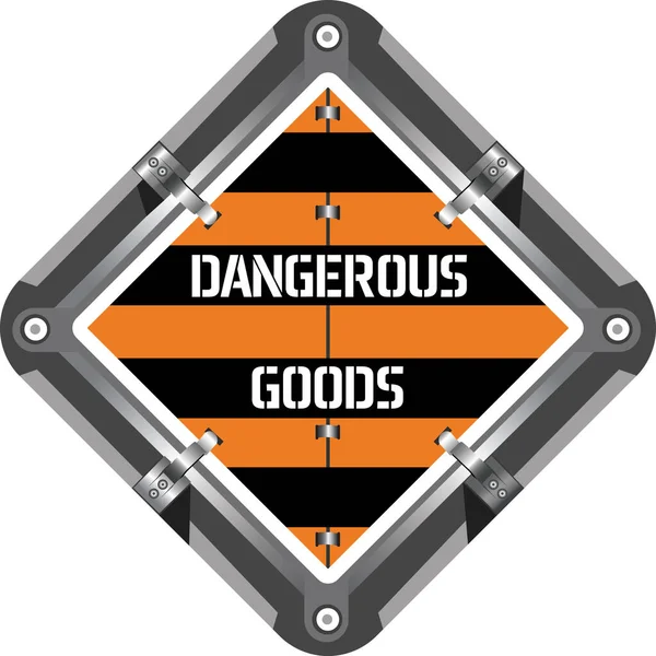 Dangerous cargo sign. Marking of transport and transported goods with signs for the transport of dangerous goods. — Stock Vector