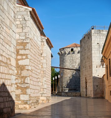 Eski şehir Krk, Akdeniz, Hırvatistan, Europe