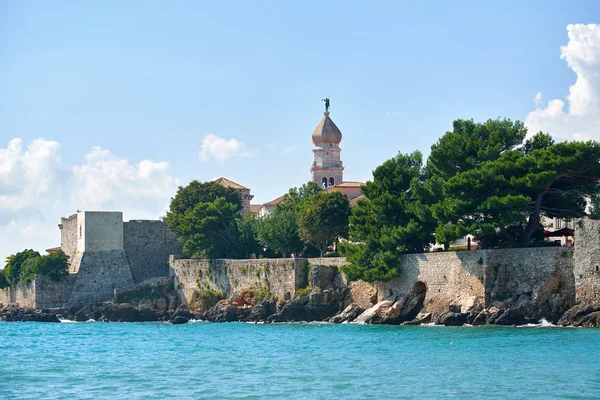 Stare miasto Krk, Morze Śródziemne, Chorwacja, Europa — Zdjęcie stockowe