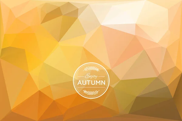 Polygonal shapes Enjoy Autumn time background - illustration. — Stock Vector
