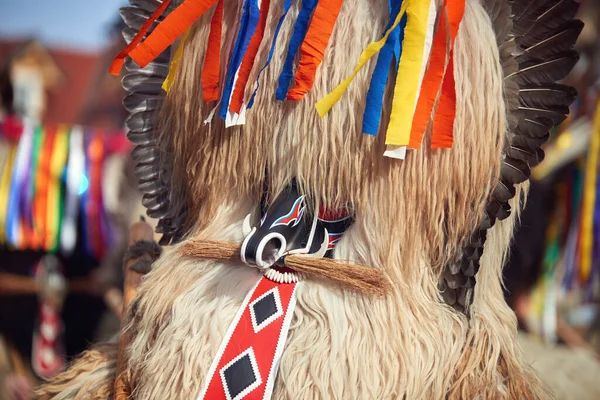 Colorful Face Kurent Slovenian Traditional Mask Carnival Time — Stock Photo, Image