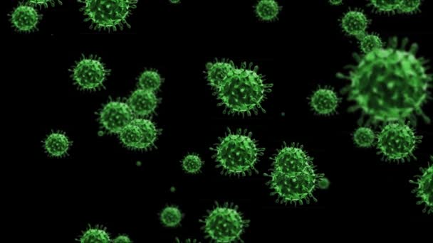 Sars Covid Hologramm Animation Des Coronavirus Pathogene Viren Die Infektionen — Stockvideo