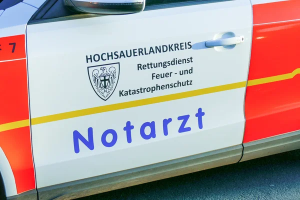 German emergency ambulance (NOTARZT) car. — Stock Photo, Image