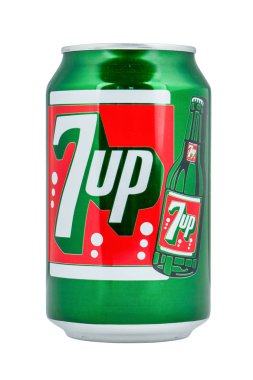Retro 7up beyaz arka plan üzerinde olabilir.
