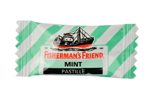 Fisherman's Friend peppermint candy. — Stock Photo, Image