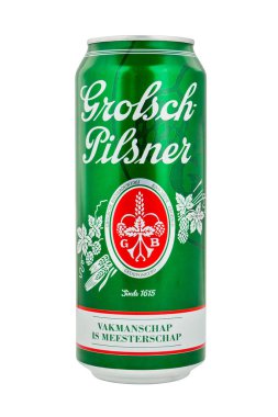 Grolsch retro bira beyaz bir arka plan üzerinde olabilir.