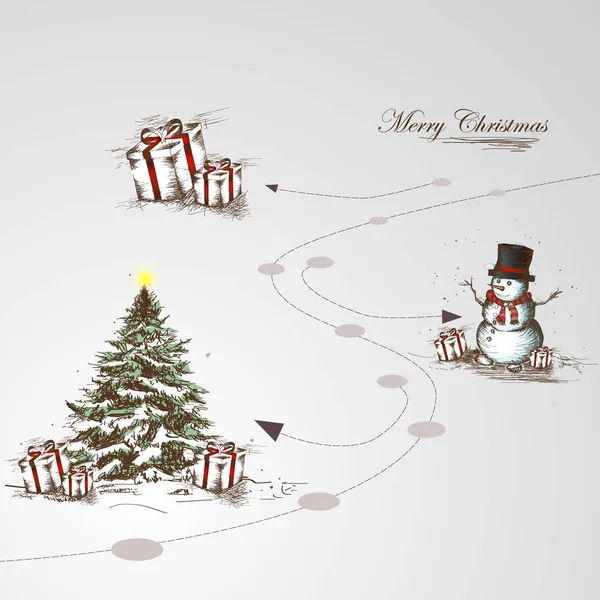 Concepto infográfico de Navidad — Vector de stock