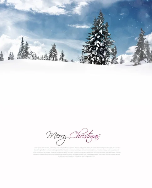 Winterliche Weihnachtslandschaft — Stockfoto