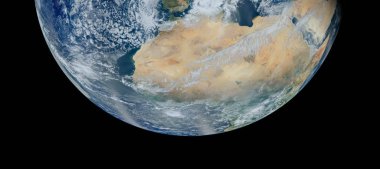 Kuzey Afrika uzaydan. Bu görüntü unsurları Nasa tarafından döşenmiştir