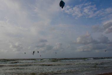 Kitesurfing Kuzey Denizi üzerinde