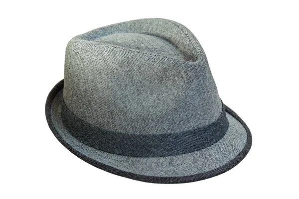 Sombrero gris aislado con cinta — Foto de Stock