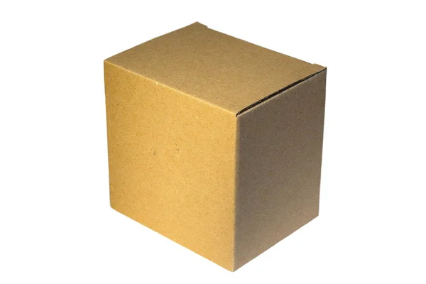 Caja de cartón pequeña aislada — Foto de Stock