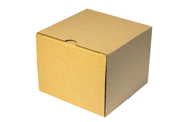 Isolated carton old closed box — Stock Photo, Image