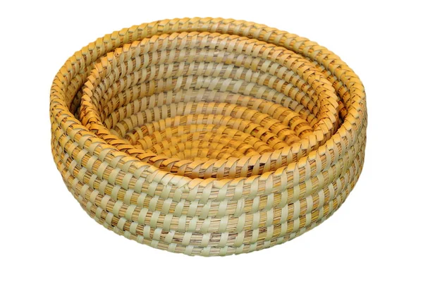 Trellis small baskets over white — Stock Photo, Image