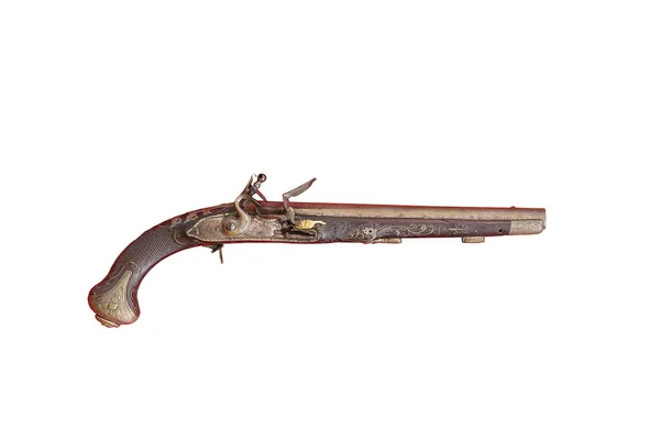Very old riffle over white — Stock Photo, Image