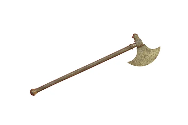 Antika pole ax över vita — Stockfoto