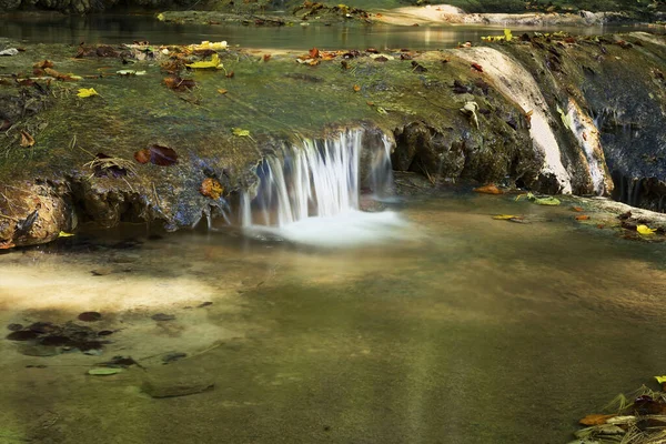 Detail Horského Potoka Podzim Národní Park Cheile Nerei Beusnita Rumunsko — Stock fotografie