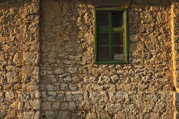 Antigua Fachada Casa Tradicional Con Pared Piedra Caransebes Rumania — Foto de Stock