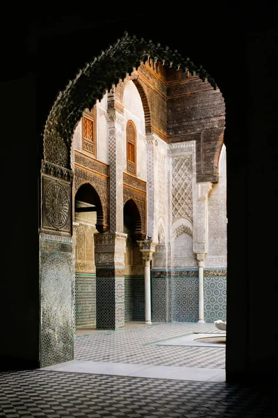 Interne poort in Fez Royal Palace, Marokko Stockafbeelding
