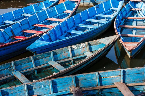 Barcos no Lago Phewa, Pokhara, Nepal — Fotografia de Stock