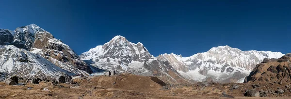 Pohled na východ slunce Annapurna Base Camp, Nepál — Stock fotografie